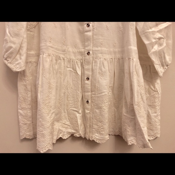 ❤️❤️ NWT ZARA EMBROIDERED LACE DRESS BLOUSE - Picture 8 of 8